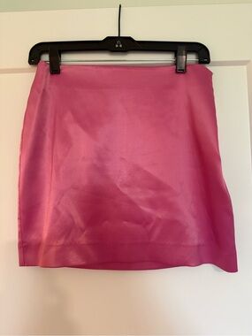 GREY LAB Pink Satin Mini Skirt